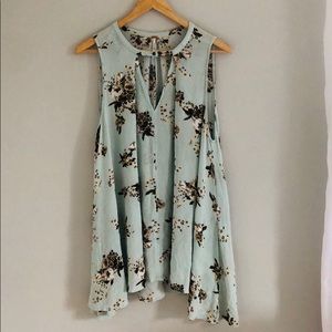 Light blue Free People tunic style top/mini dress
